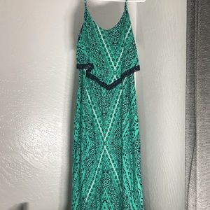 Tribal Turquoise Maxi Dress